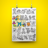 OMY ABC — close-up of letters with cute characters and objects