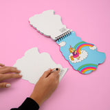 OMY Lily Sticker Activity Book — unicorn-shaped activity notebook