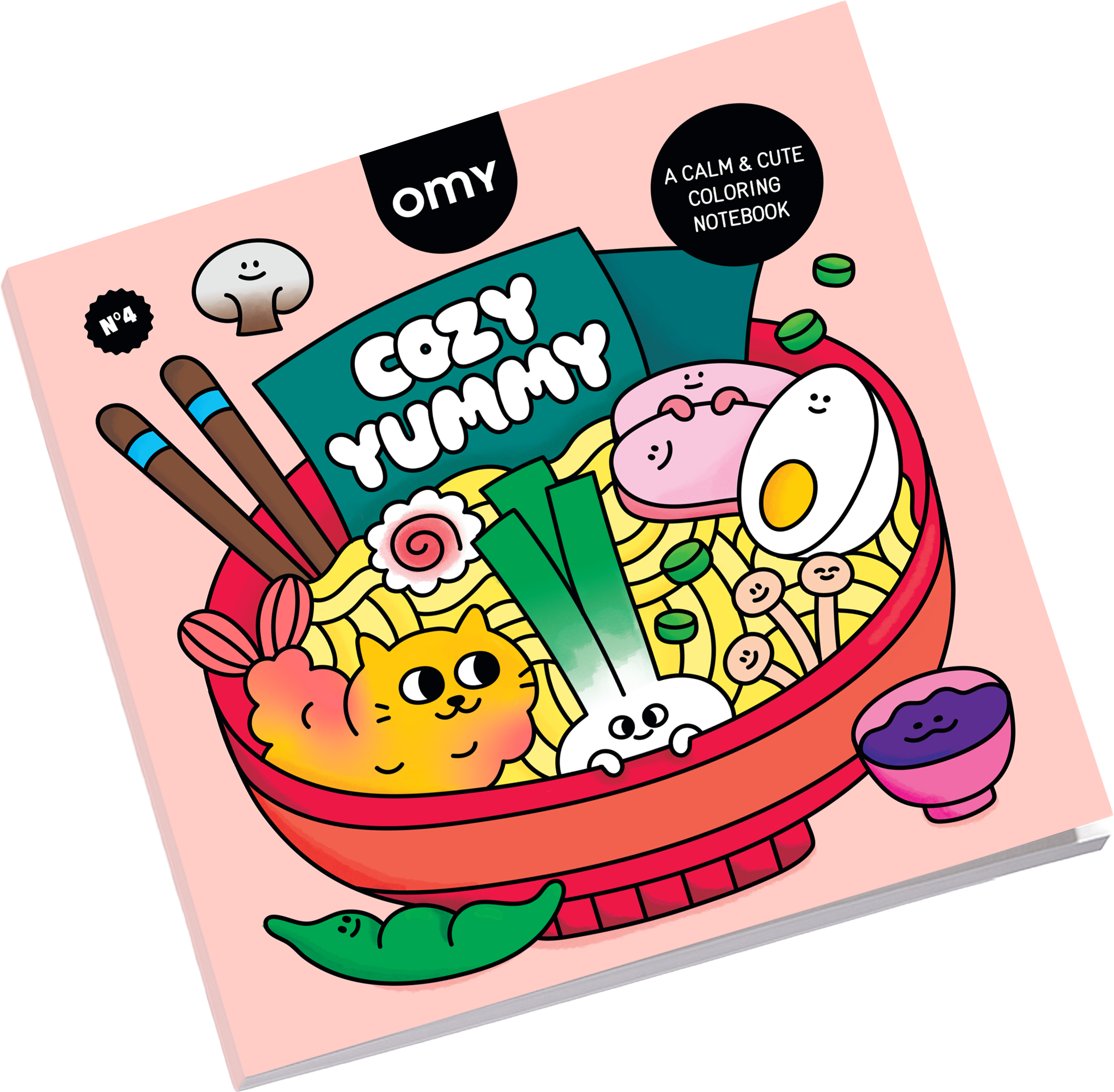 OMY Cozy Art Yummy — 28-page notebook 21 × 21 cm