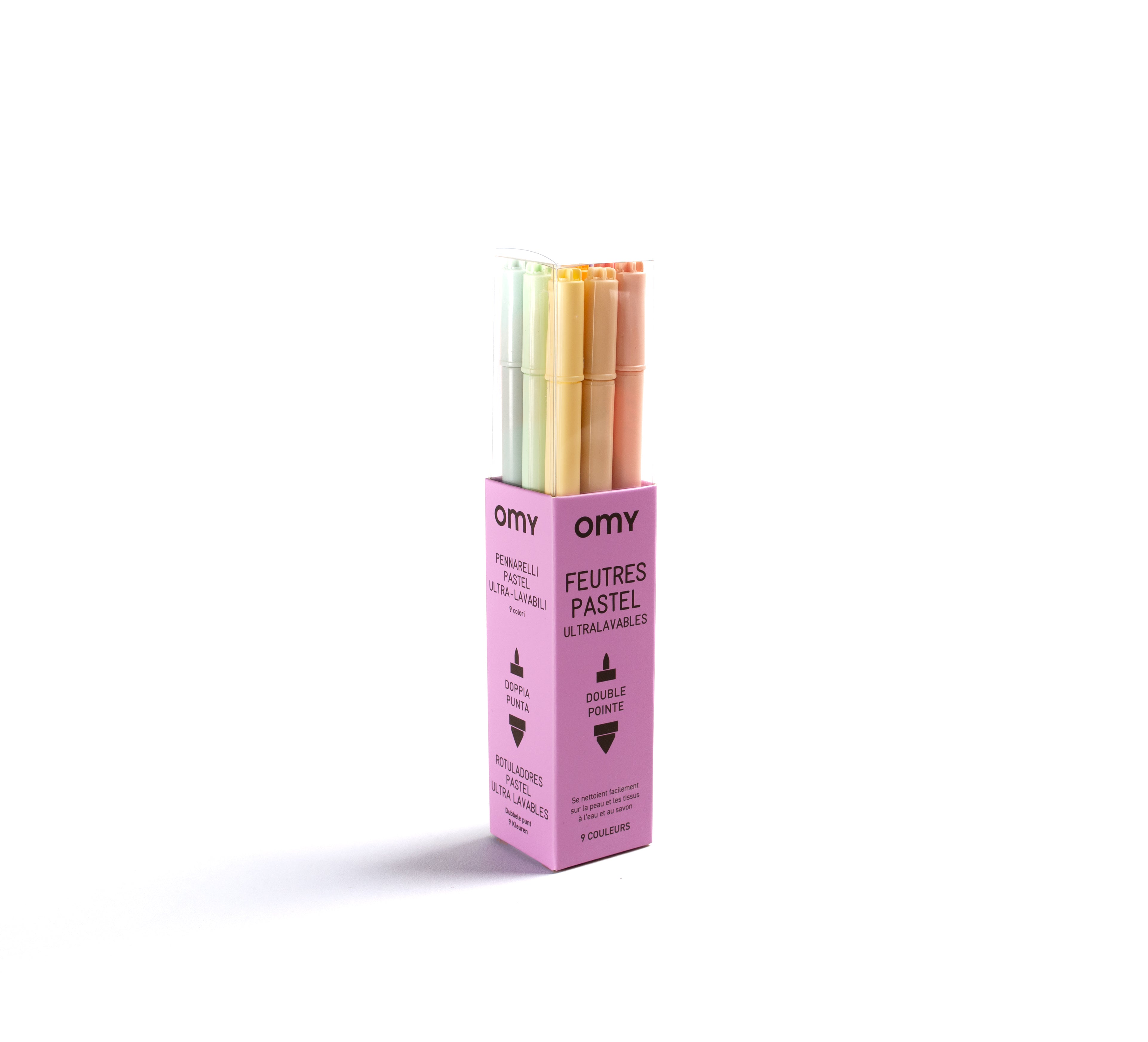 OMY Pastel Markers — dual tip thick + fine