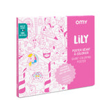 OMY Lily — finished poster framed on a child's bedroom wall