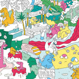 OMY Dinos — finished poster framed on a child's bedroom wall