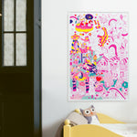 OMY Lily — giant 70 × 100 cm coloring poster with a unicorn - POS55-POSTER-LILY-AMBIANCE1