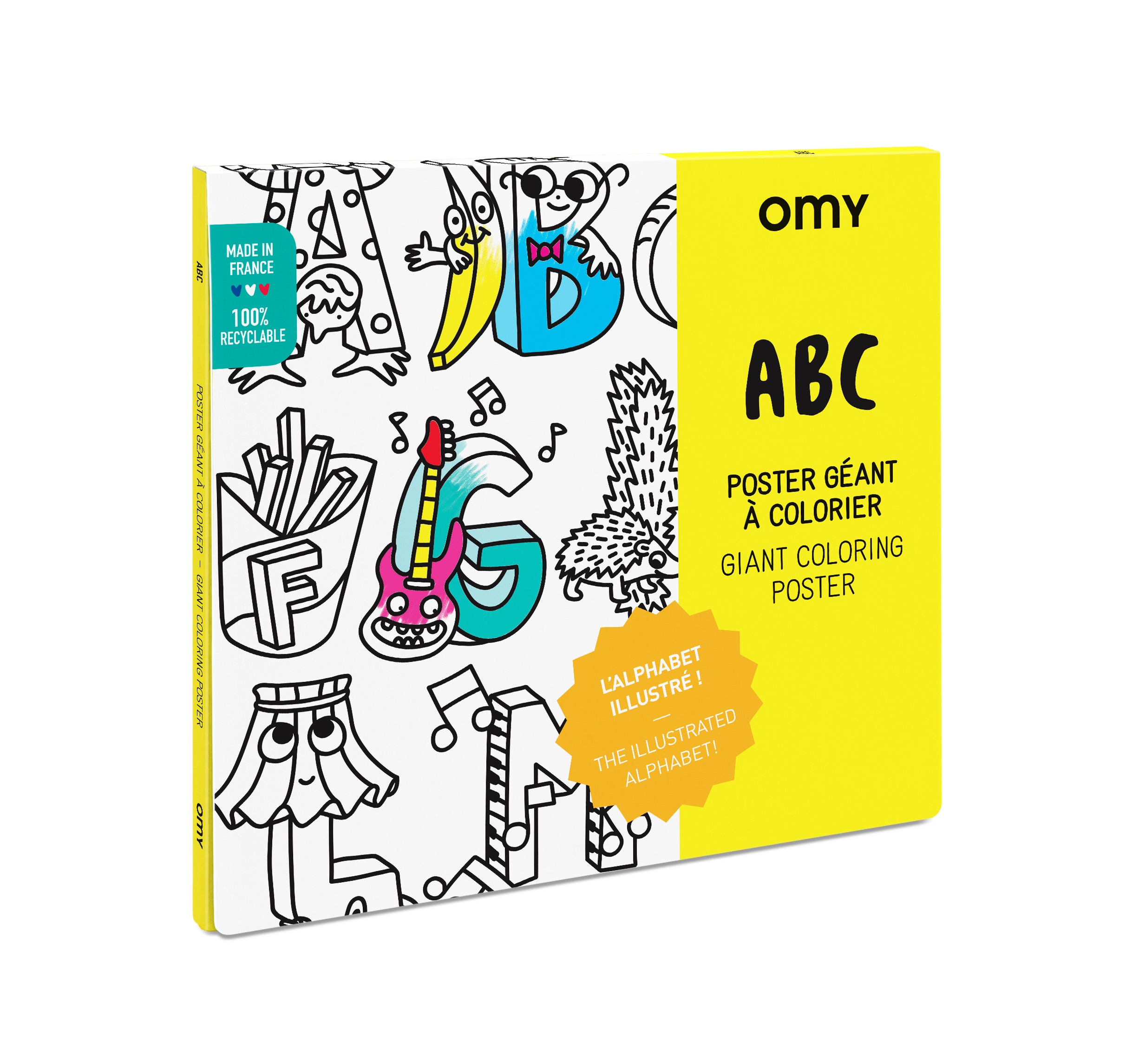 OMY ABC — giant 70 × 100 cm alphabet coloring poster - POS70_ABC_PACK_RVB_blanc