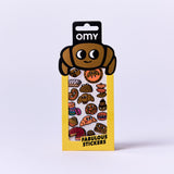 OMY Iconic Croissant — sheet of golden vinyl stickers with Parisian bakery motifs - STICKER_ICONIC_CROISSANT_FACE_FB