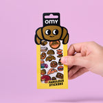OMY Iconic Croissant — sheet of golden vinyl stickers with Parisian bakery motifs - STICKER_ICONIC_CROISSANT_MAIN_FC