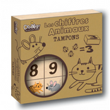 Holzstempel Tiere und Zahlen 15 Stk