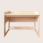 AGGIE growing desk for school kids in birch plywood – front view