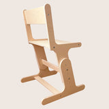 AGGIE growing school chair in birch plywood with backrest