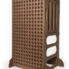 dark brown wooden learning tower montessori
