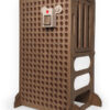 dark brown wooden learning tower with light switcher