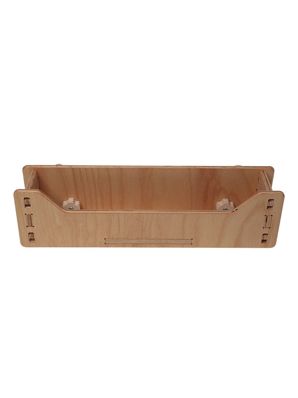 wooden storage shelf for educative play