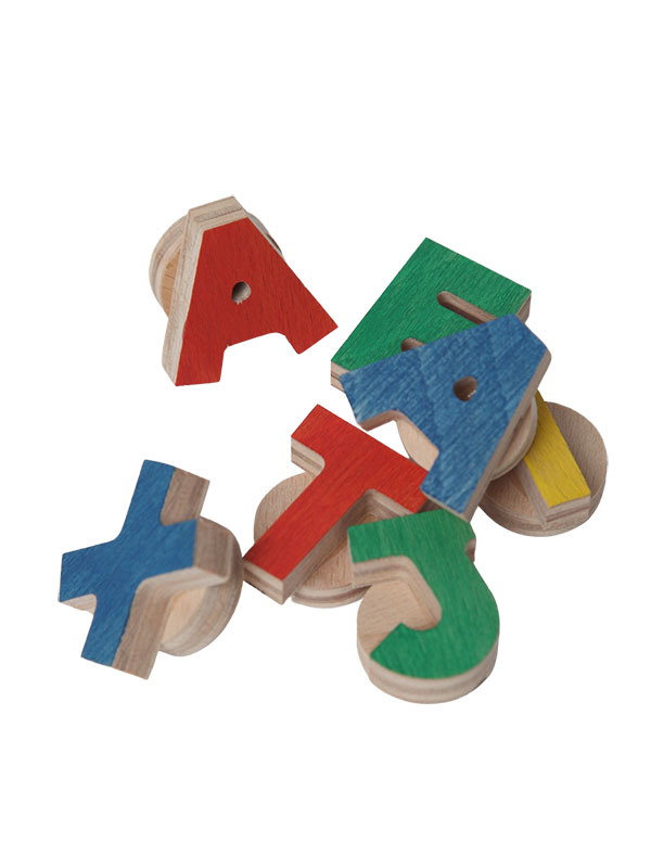 Dřevěná abeceda pro učící věž Petinka - Vzdělávací hračky