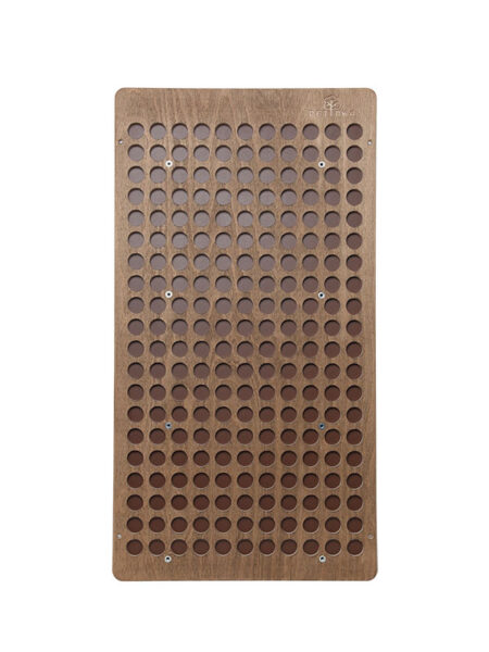 dunkelbraun holz activity wand kinder