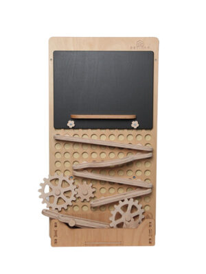 montessori activity board with blackboard