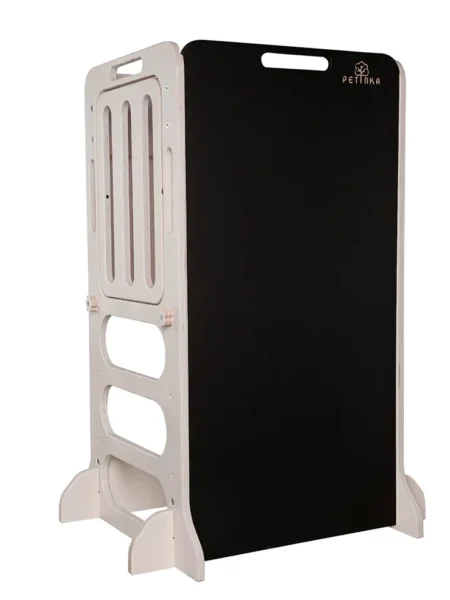 white wooden learning tower for kids Petinka LIGHT