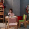 Dětská dřevěná židle PETINKA v růžové barvě