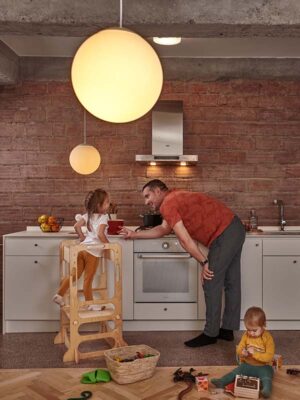 wooden kitchen helper and learning tower for kids