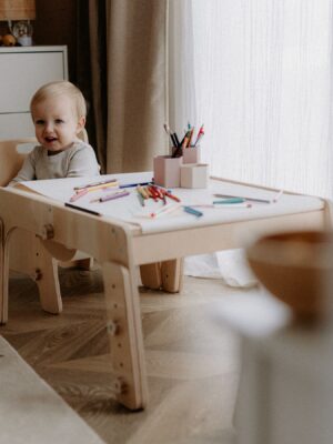 DORI Montessori Wooden Table and Chair Set for Kids